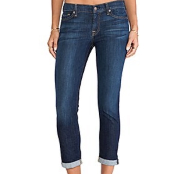 7 for all Mankind Skinny Crop and Roll - Picture 1 of 10